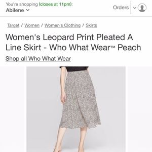 Who What Wear Leopard Skirt